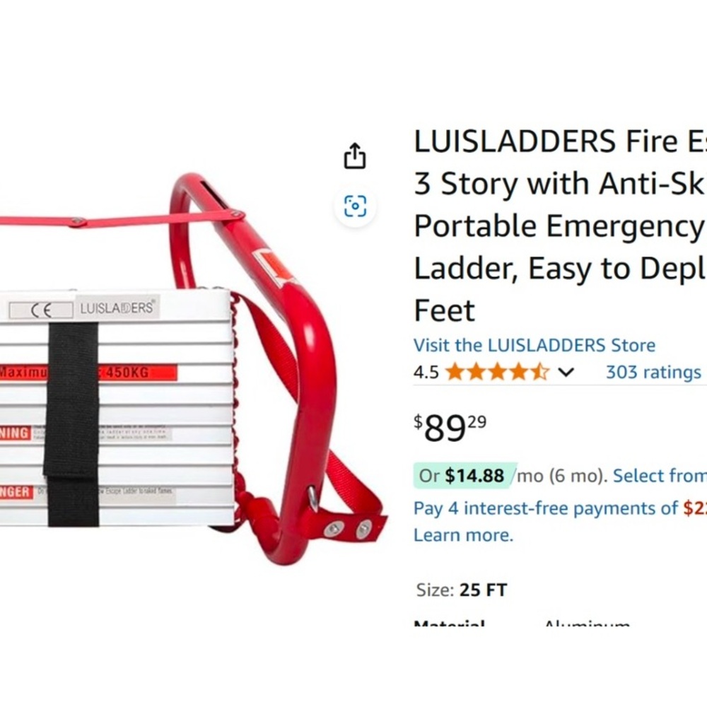 LUISLADDERS Fire Escape Ladder